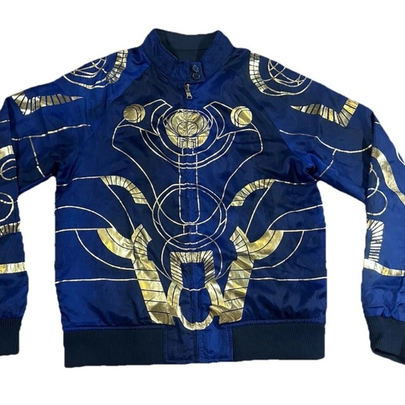 Disney Store Unisex Adult Blue Marvel Eternals Ikaris Reversible Jacket SMALL - Picture 1 of 6
